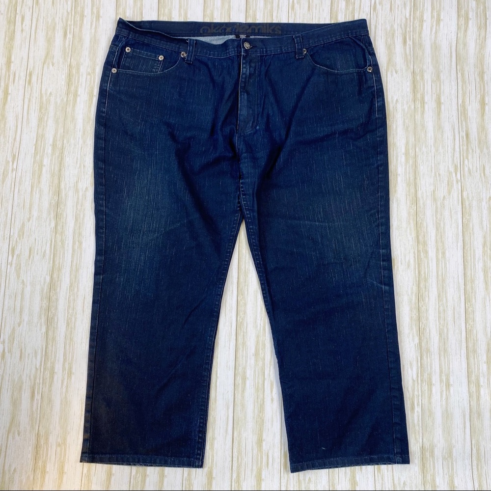 Akoo Dark Wash Denim Straight Leg Jeans